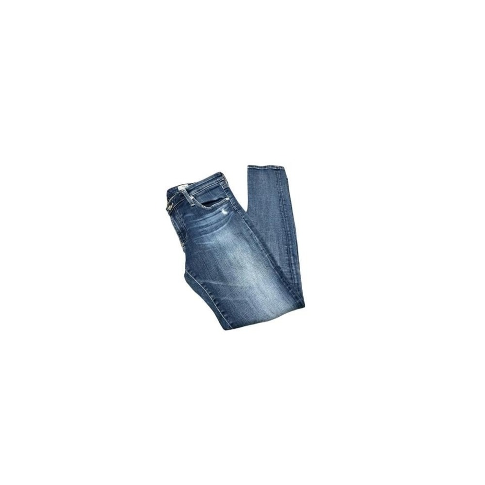 AG Jeans Distressed Legging Ankle Skinny Jeans Blue Denim Womens